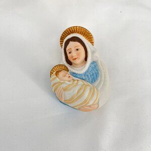 Hallmark Madonna & Child 1983 Hand-Painted Fine Porcelain Ornament With Original